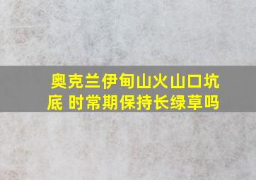 奥克兰伊甸山火山口坑底 时常期保持长绿草吗